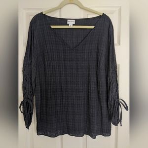 Ava & Viv Cotton Top, EUC, Black, Size 1X